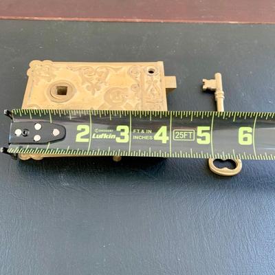 LOT 76 L: Antique French Art Nouveau Miniature Box & Rocking Ink Blotter, Jennings Brothers Ink Well, & More