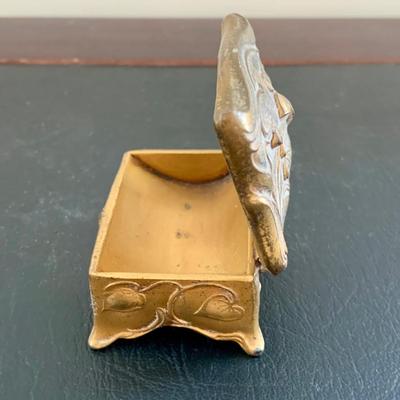 LOT 76 L: Antique French Art Nouveau Miniature Box & Rocking Ink Blotter, Jennings Brothers Ink Well, & More