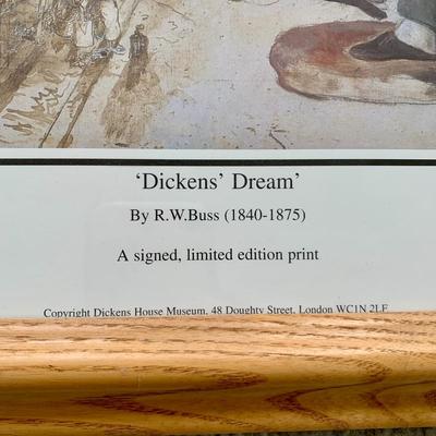 LOT 78 B: Framed & Numbered Limited Edition Print From The Dickens House Museum in London "Dickens' Dream" by R. W....