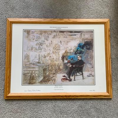 LOT 78 B: Framed & Numbered Limited Edition Print From The Dickens House Museum in London "Dickens' Dream" by R. W....
