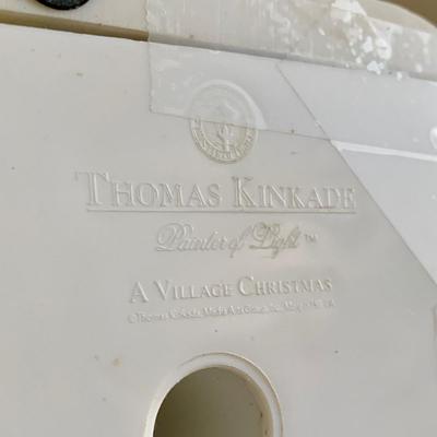 LOT 79 L: Thomas Kinkade Collection: "Home For The Holidays" Light Up Dome, 2003 "Sunday Evening Sleigh Ride" Painter...