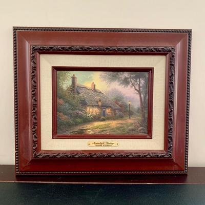 LOT 80 B: Thomas Kinkade Framed Limited Edition Prints w/ Certificated of Authenticity: "Twilight Cottage", "Moonlight...