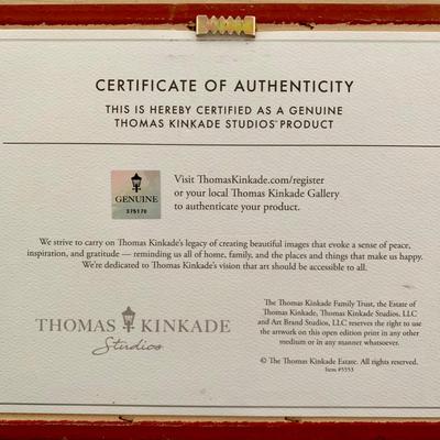 LOT 80 B: Thomas Kinkade Framed Limited Edition Prints w/ Certificated of Authenticity: "Twilight Cottage", "Moonlight...
