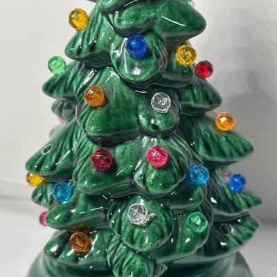 LOT 84B: Vintage Christmas Collection - 7” Ceramic Light Up Tree, Pyramid Ornaments & More!