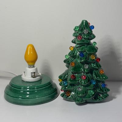 LOT 84B: Vintage Christmas Collection - 7” Ceramic Light Up Tree, Pyramid Ornaments & More!