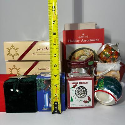 LOT 84B: Vintage Christmas Collection - 7” Ceramic Light Up Tree, Pyramid Ornaments & More!