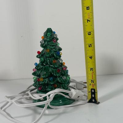 LOT 84B: Vintage Christmas Collection - 7” Ceramic Light Up Tree, Pyramid Ornaments & More!