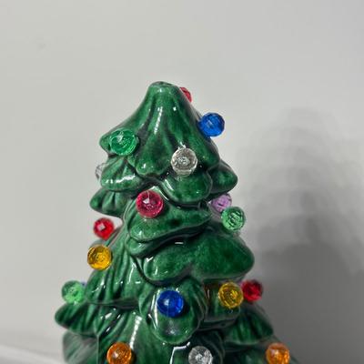 LOT 84B: Vintage Christmas Collection - 7” Ceramic Light Up Tree, Pyramid Ornaments & More!