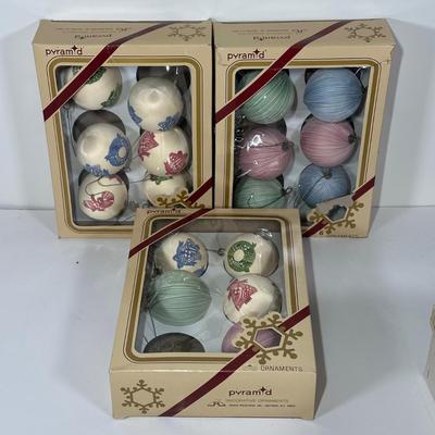 LOT 84B: Vintage Christmas Collection - 7” Ceramic Light Up Tree, Pyramid Ornaments & More!