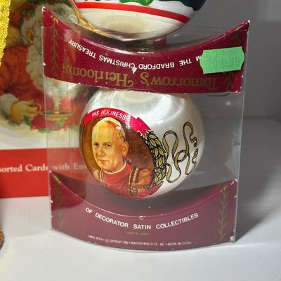 LOT 84B: Vintage Christmas Collection - 7” Ceramic Light Up Tree, Pyramid Ornaments & More!