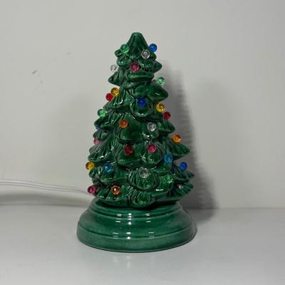 LOT 84B: Vintage Christmas Collection - 7” Ceramic Light Up Tree, Pyramid Ornaments & More!