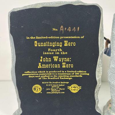 LOT 90B: 2 Sets Of The Bradford Exchange John Wayne Bookends