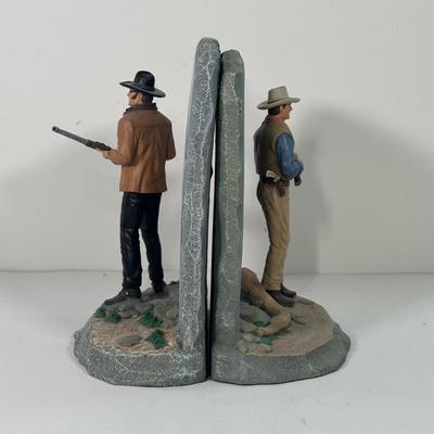 LOT 90B: 2 Sets Of The Bradford Exchange John Wayne Bookends
