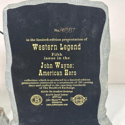 LOT 90B: 2 Sets Of The Bradford Exchange John Wayne Bookends
