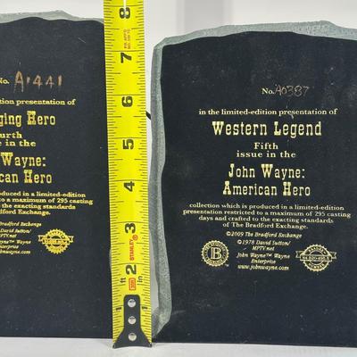 LOT 90B: 2 Sets Of The Bradford Exchange John Wayne Bookends