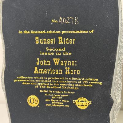 LOT 90B: 2 Sets Of The Bradford Exchange John Wayne Bookends