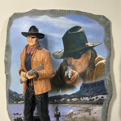 LOT 90B: 2 Sets Of The Bradford Exchange John Wayne Bookends