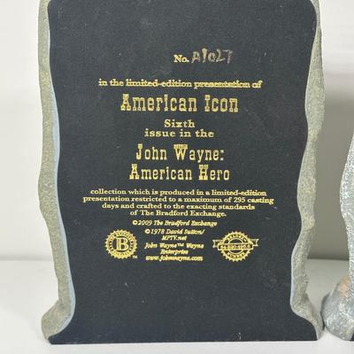 LOT 90B: 2 Sets Of The Bradford Exchange John Wayne Bookends
