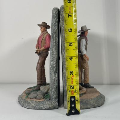 LOT 90B: 2 Sets Of The Bradford Exchange John Wayne Bookends