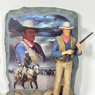 LOT 90B: 2 Sets Of The Bradford Exchange John Wayne Bookends