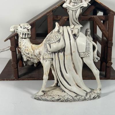LOT 93B: Vintage Signed Ceramic Nativity Set