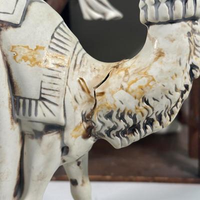 LOT 93B: Vintage Signed Ceramic Nativity Set