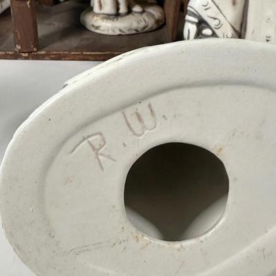 LOT 93B: Vintage Signed Ceramic Nativity Set