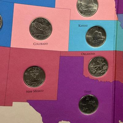 LOT 97B: 1999-2008 First State Quarters Of The United States Collectors Map (complete)