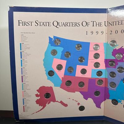 LOT 97B: 1999-2008 First State Quarters Of The United States Collectors Map (complete)