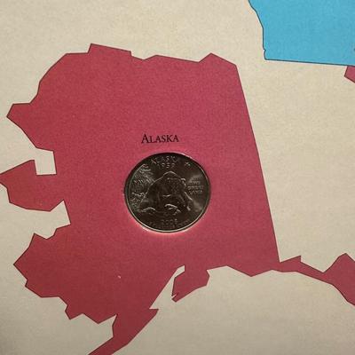 LOT 97B: 1999-2008 First State Quarters Of The United States Collectors Map (complete)