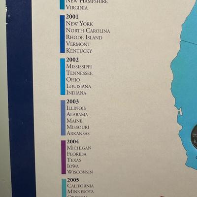 LOT 97B: 1999-2008 First State Quarters Of The United States Collectors Map (complete)