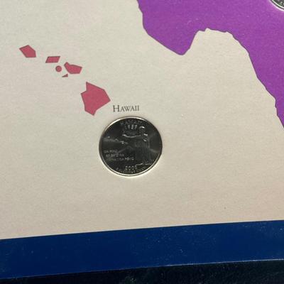 LOT 97B: 1999-2008 First State Quarters Of The United States Collectors Map (complete)