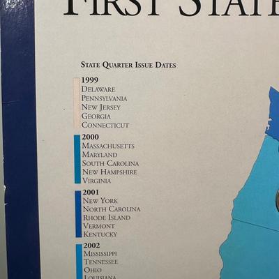 LOT 97B: 1999-2008 First State Quarters Of The United States Collectors Map (complete)