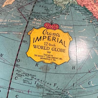 LOT 98B: Globe Collection - 12” World Globe & 2 Sets Of Book Ends