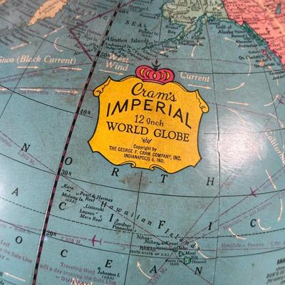 LOT 98B: Globe Collection - 12” World Globe & 2 Sets Of Book Ends