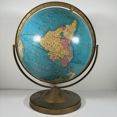 LOT 98B: Globe Collection - 12” World Globe & 2 Sets Of Book Ends