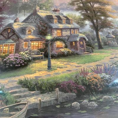 LOT 102 B: Thomas Kinkade Limited Edition Prints w/ Certificates of Authenticity: "Mountain Paradise", "Cobblestone...