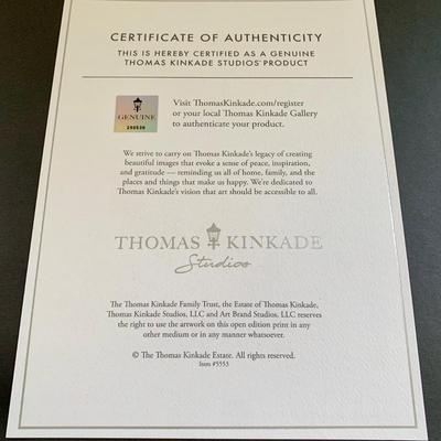 LOT 102 B: Thomas Kinkade Limited Edition Prints w/ Certificates of Authenticity: "Mountain Paradise", "Cobblestone...