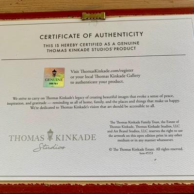 LOT 102 B: Thomas Kinkade Limited Edition Prints w/ Certificates of Authenticity: "Mountain Paradise", "Cobblestone...