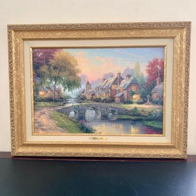 LOT 102 B: Thomas Kinkade Limited Edition Prints w/ Certificates of Authenticity: "Mountain Paradise", "Cobblestone...