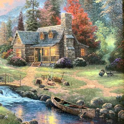 LOT 102 B: Thomas Kinkade Limited Edition Prints w/ Certificates of Authenticity: "Mountain Paradise", "Cobblestone...