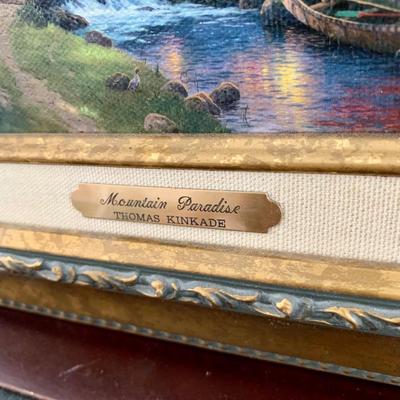 LOT 102 B: Thomas Kinkade Limited Edition Prints w/ Certificates of Authenticity: "Mountain Paradise", "Cobblestone...