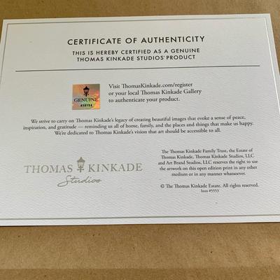 LOT 102 B: Thomas Kinkade Limited Edition Prints w/ Certificates of Authenticity: "Mountain Paradise", "Cobblestone...