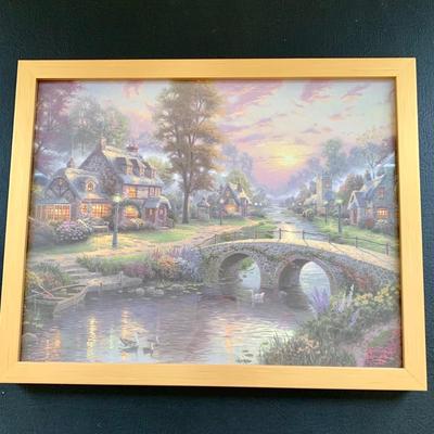 LOT 102 B: Thomas Kinkade Limited Edition Prints w/ Certificates of Authenticity: "Mountain Paradise", "Cobblestone...
