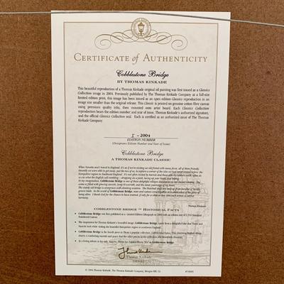 LOT 102 B: Thomas Kinkade Limited Edition Prints w/ Certificates of Authenticity: "Mountain Paradise", "Cobblestone...