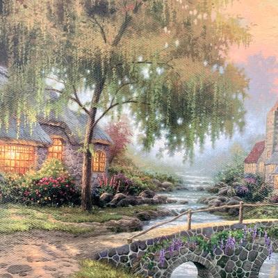 LOT 102 B: Thomas Kinkade Limited Edition Prints w/ Certificates of Authenticity: "Mountain Paradise", "Cobblestone...