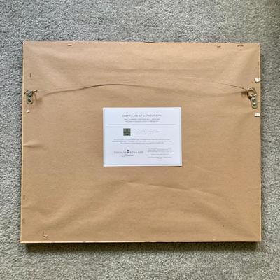 LOT 104 B: Limited Edition Thomas Kinkade Framed & Numbered Thomas Kinkade Print & "Lamplight Lane" Bradford Exchange...