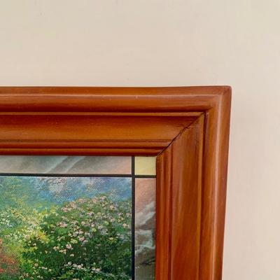 LOT 104 B: Limited Edition Thomas Kinkade Framed & Numbered Thomas Kinkade Print & "Lamplight Lane" Bradford Exchange...