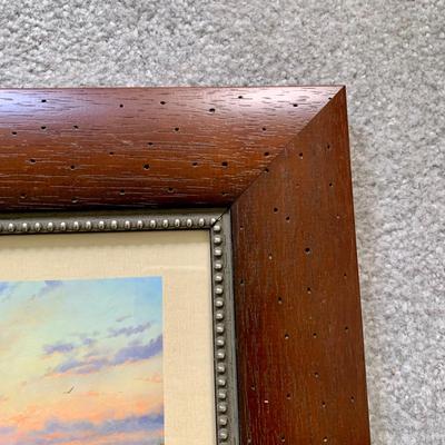 LOT 104 B: Limited Edition Thomas Kinkade Framed & Numbered Thomas Kinkade Print & "Lamplight Lane" Bradford Exchange...