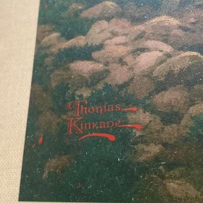 LOT 104 B: Limited Edition Thomas Kinkade Framed & Numbered Thomas Kinkade Print & "Lamplight Lane" Bradford Exchange...